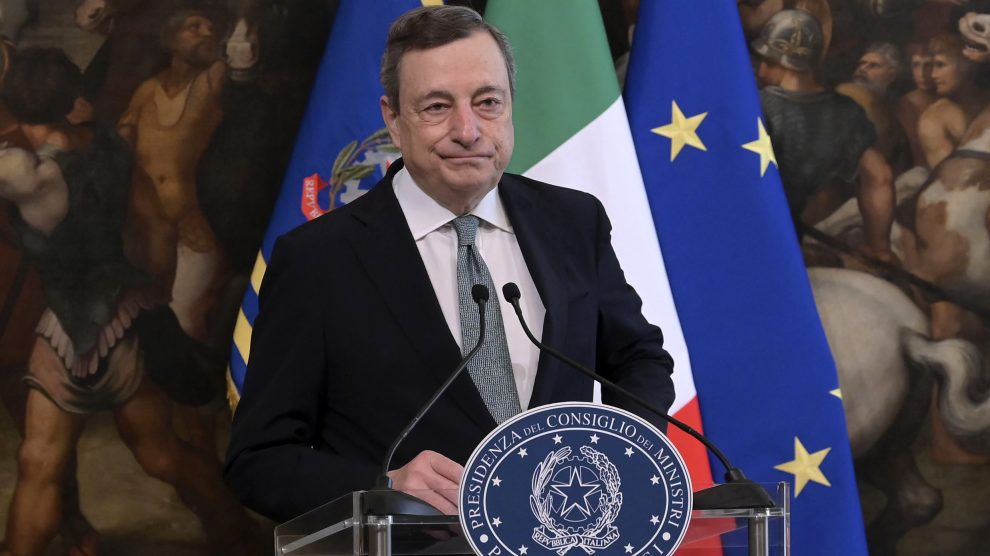 Italian Prime Minister Mario Draghi press conference