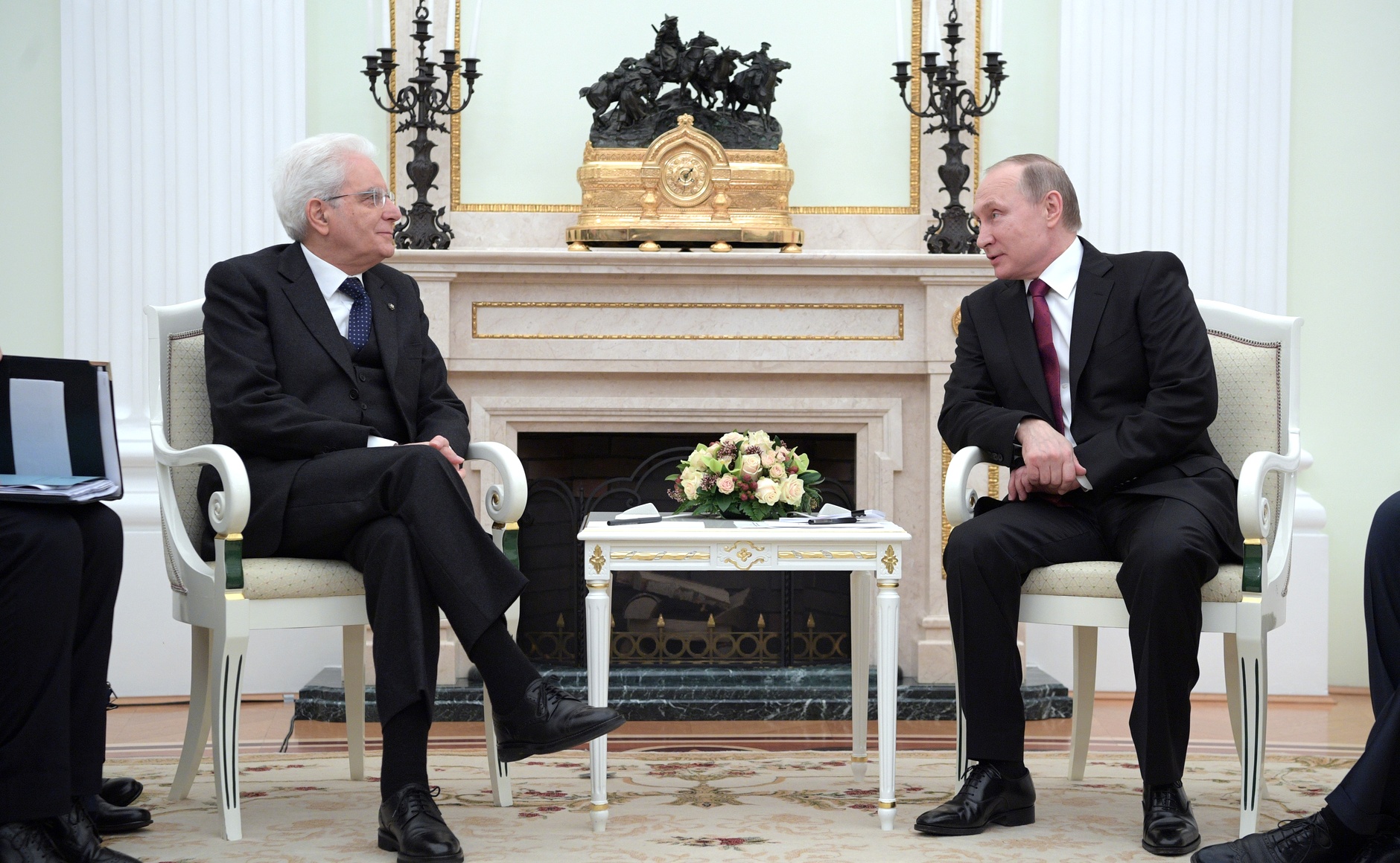 President of Italy, Sergio Mattarella, and President of Russia, Vladimir Putin