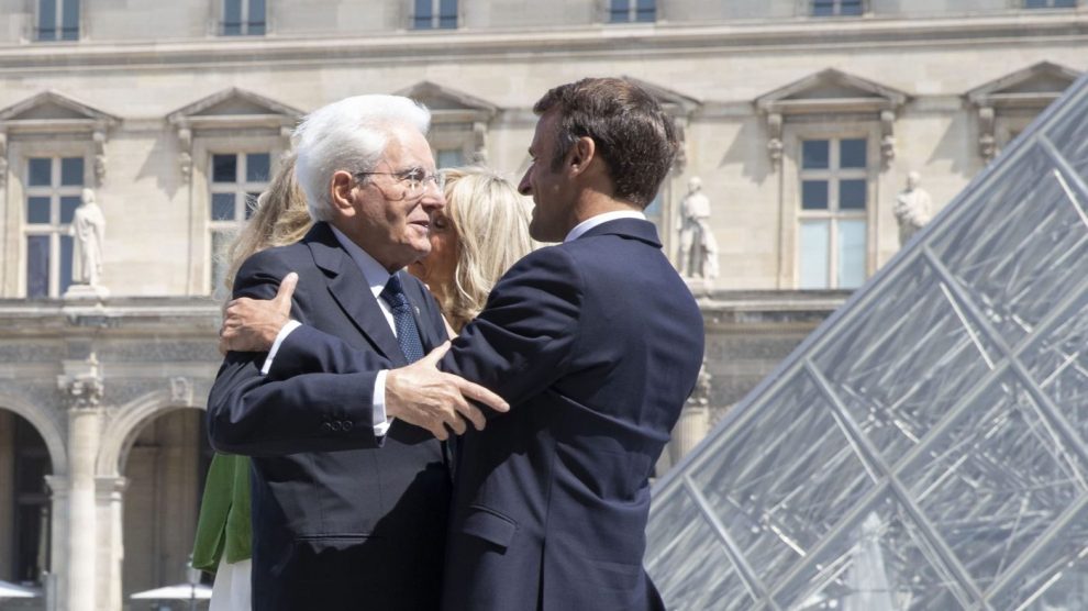 Mattarella and Macron in Paris